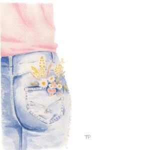 Denim and wildflowers