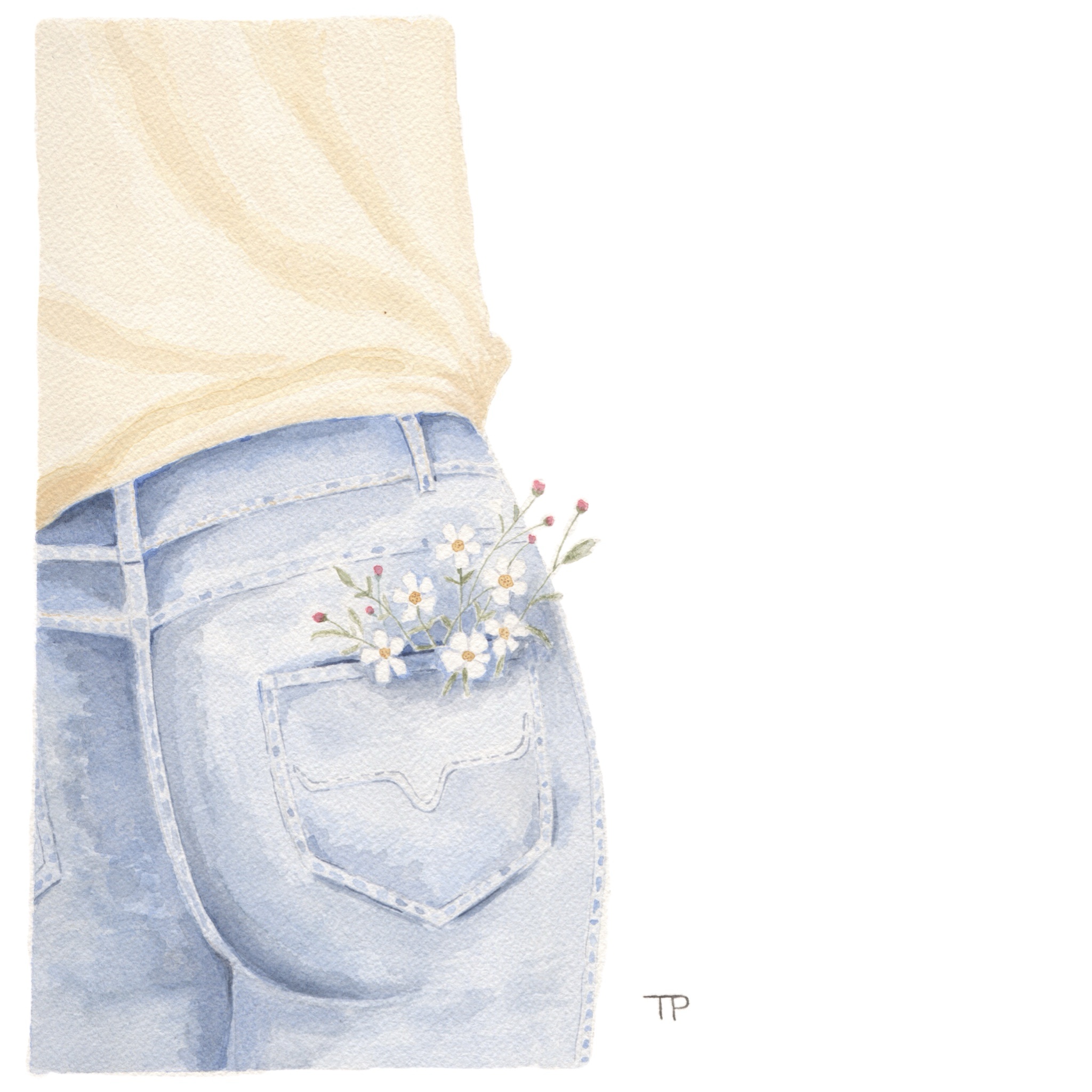 Denim and flowers